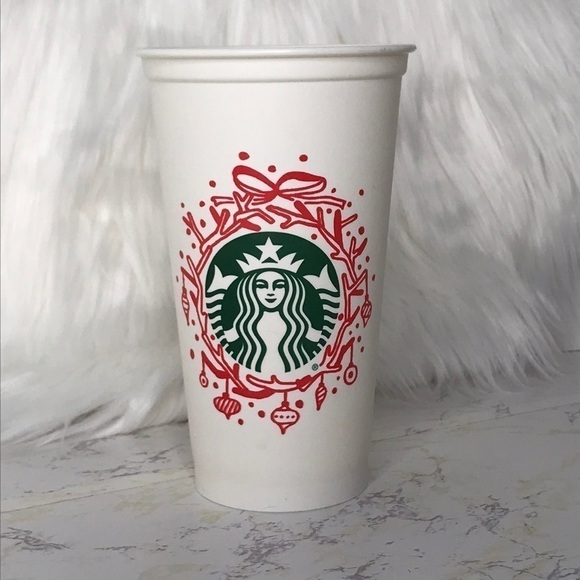 STARBUCKS 16 ounce REUSABLE HOLIDAY CUP - Picture 1 of 4